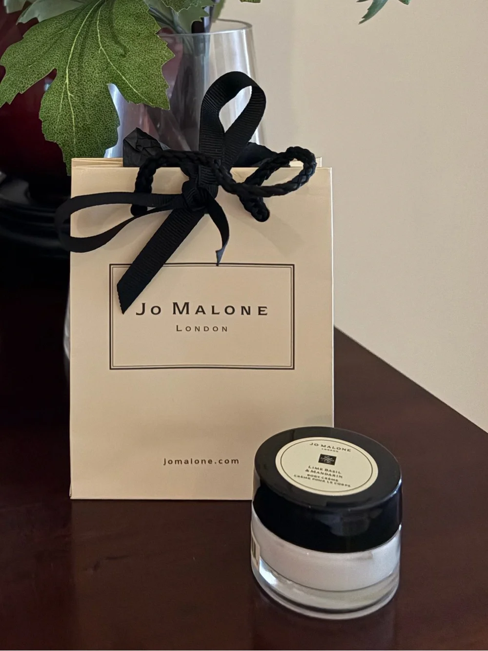 New Jo Malone Lime Basil & Mandarin body crème with gift bag